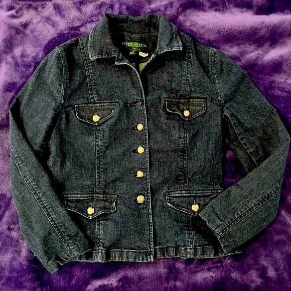 LAUREN RALPH LAUREN COTTON JEAN JACKET - Picture 2 of 6